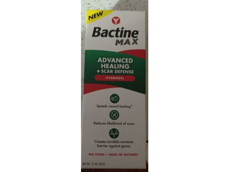 Bactine Max Advanced Healing + Scar Defense, Hydrogel, 0.75 oz/21 g