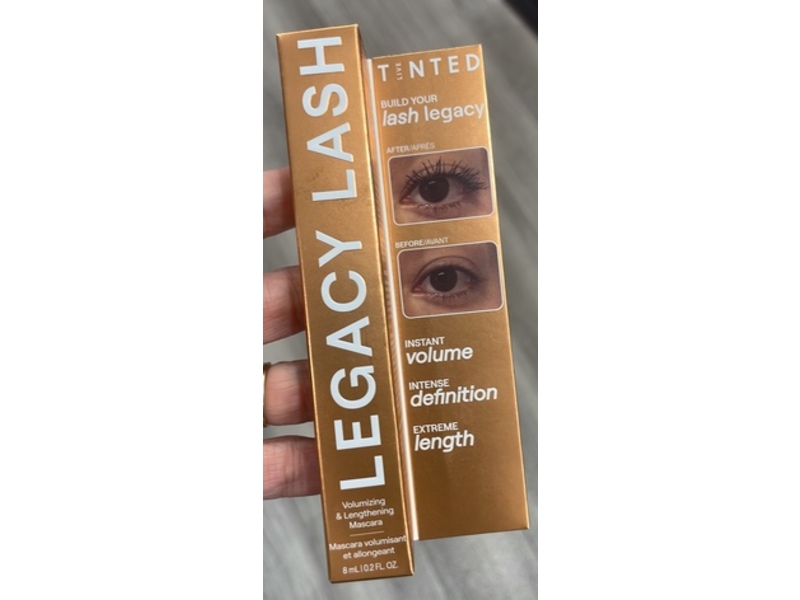 Live Tinted Legacy Lash Volumizing and Lengthening Mascara, Black, 0.2 fl oz/8 mL