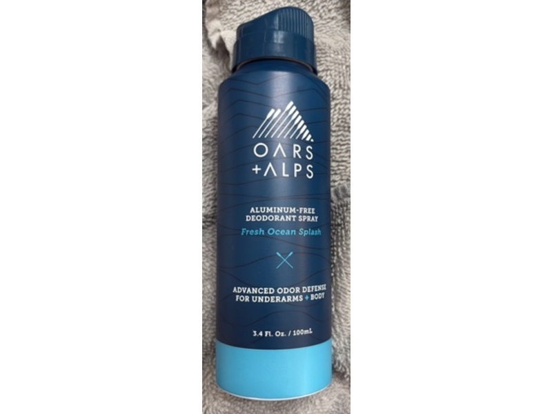 Oars + Alps Aluminum-Free Deodorant Spray, Fresh Ocean Splash, 3.4 oz/100 mL