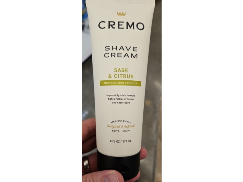 Cremo Shaving Cream, Sage & Citrus, 6 fl oz/177 mL