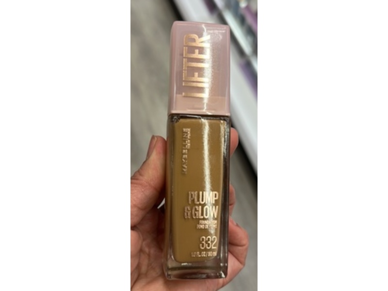Maybelline Lifter Plump & Glow Foundation, 332, 1 fl oz/30 mL