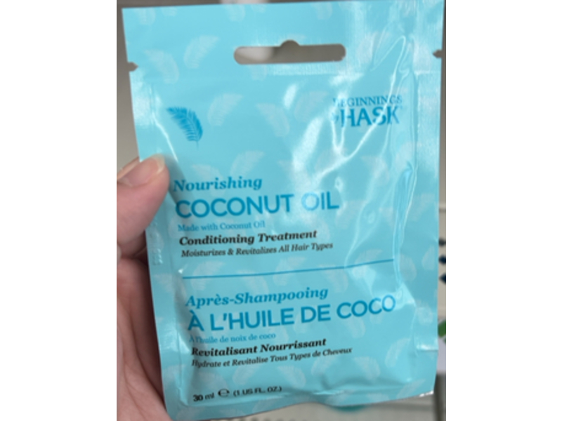 Beginning By Hask Nourishing Conditioning Treatment, Coconut Oil, 1 fl oz/30 mL