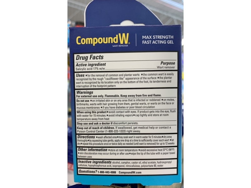 Compound W Total Care Wart & Skin Max Strength Fast Acting Gel & Proheal Cream, 0.25 oz/7 g, Set of 2