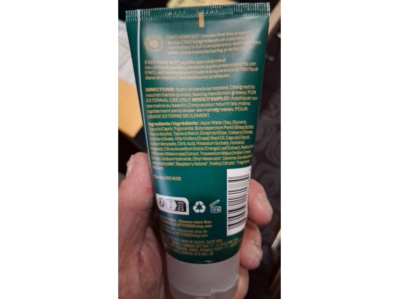 Attitude Super Leaves Hand Cream, Orange Leaves, 2.5 fl oz/75 mL