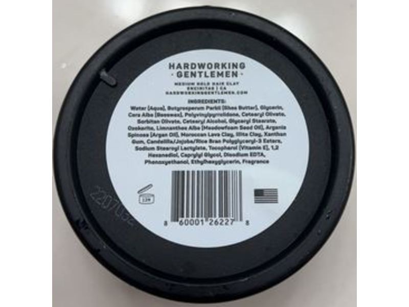 HWG Hair Clay, Medium Hold, 2 oz