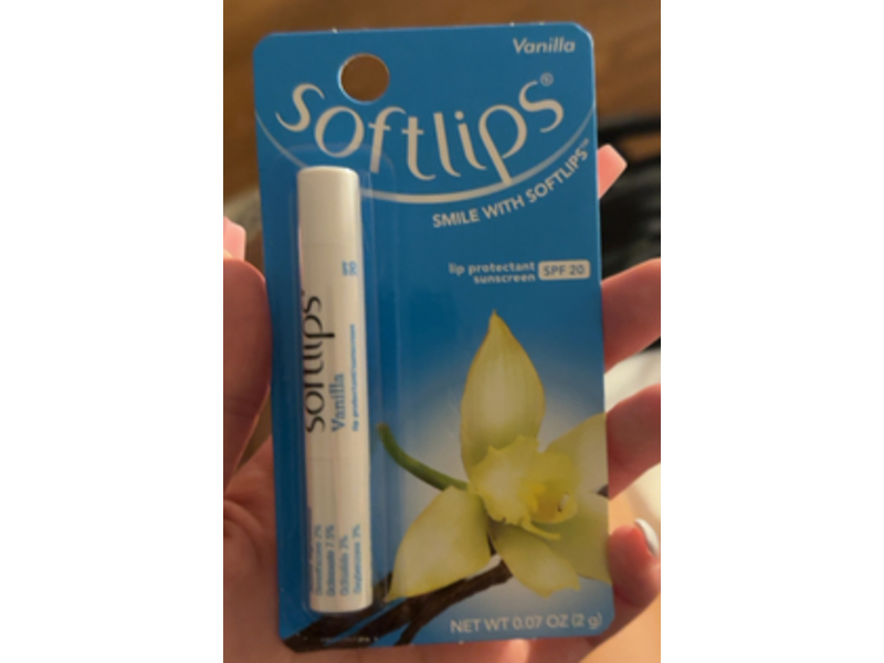 Softlips Lip Protectant Sunscreen, SPF 20, Vanilla, 0.07 oz/2 g