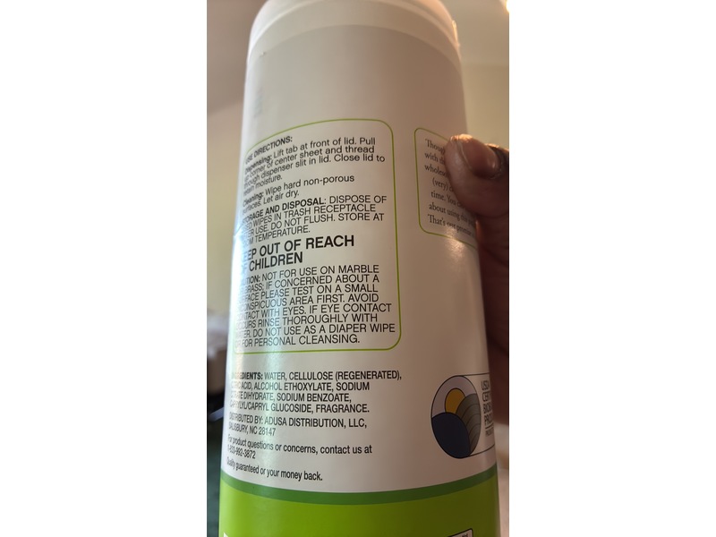 Nature's Promise Surface Cleaning Wipes, Lemon Scented, 35 Count