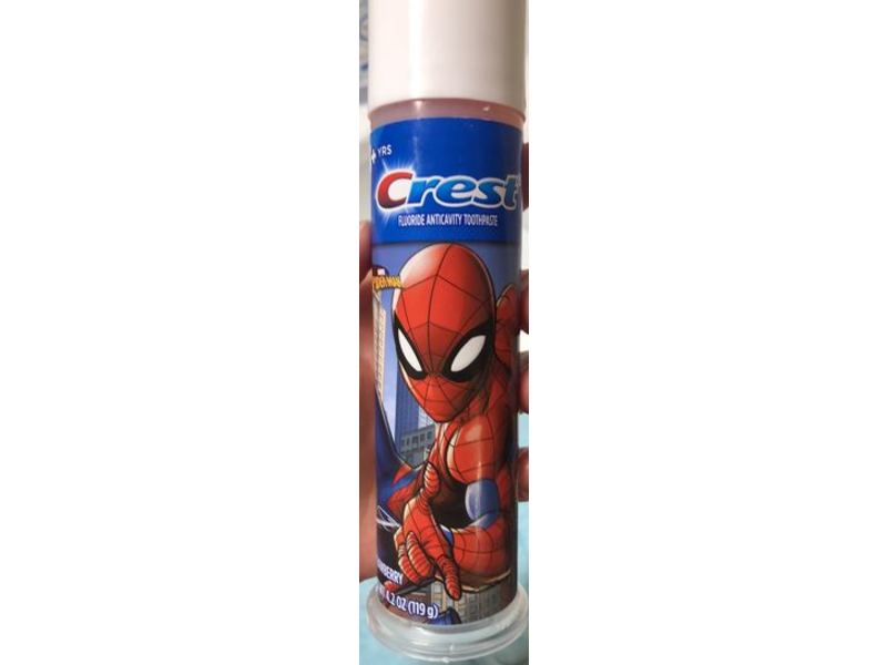 Crest Fluoride Anticavity Toothpaste, Marvel's Spiderman, Strawberry, 4.32 oz/119 g