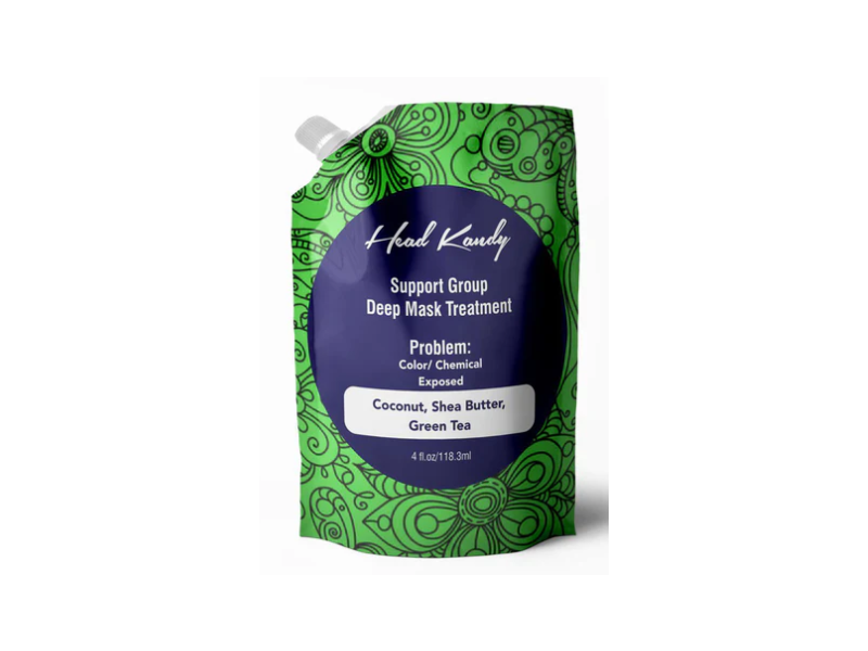 Head kandy Support Group Deep Mask Treatment, Coconut, Shea Butter, Green Tea, 4 fl oz/118.3 mL