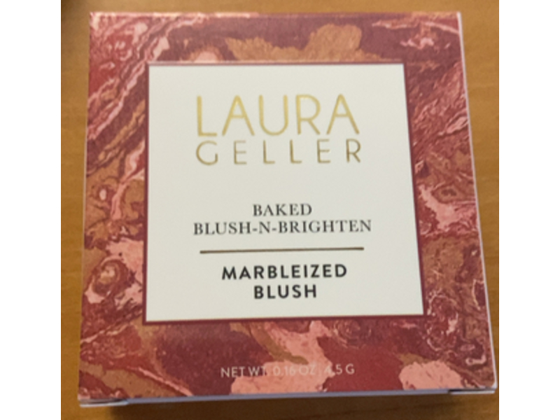 Laura Geller Baked Blush-N-Brighten Marbleized Blush, Raspberry, 0.16 oz/4.5 g