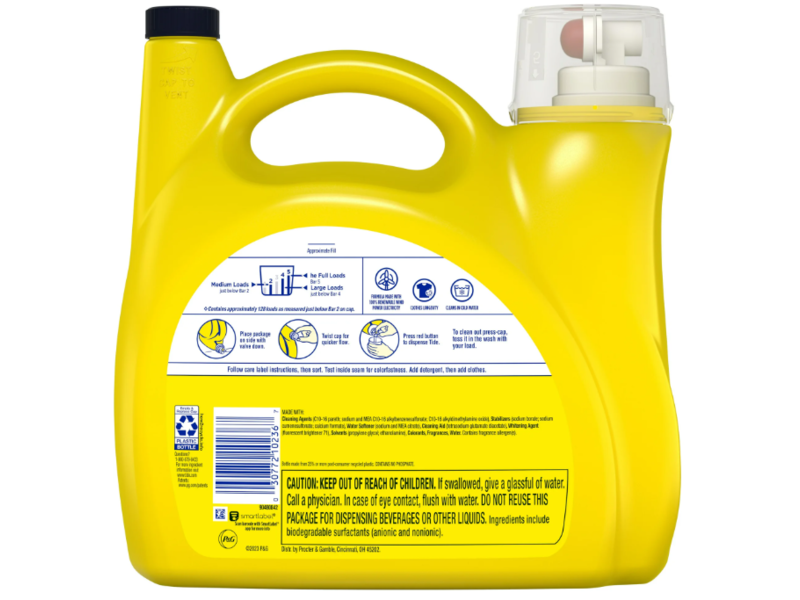 Tide Simply All-in-One Laundry Detergent, Refreshing Breeze, 128 Loads, 184 fl oz/5.44 L