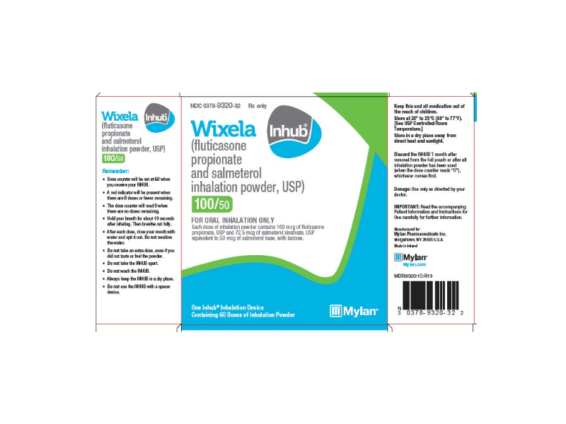 Wixela Inhub (fluticasone propionate and salmeterol inhalation powder, USP), 100/50, 30 Pre-metered Inhalation, Mylan Pharmaceuticals Inc. (RX)