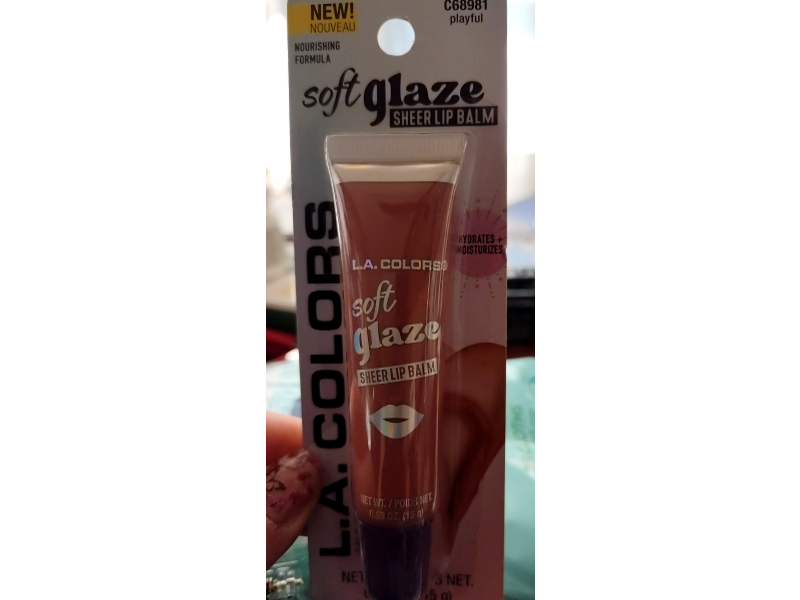 L.A. Colors Soft Glaze Sheer Lip Balm, Playful, 0.53 oz/15 g