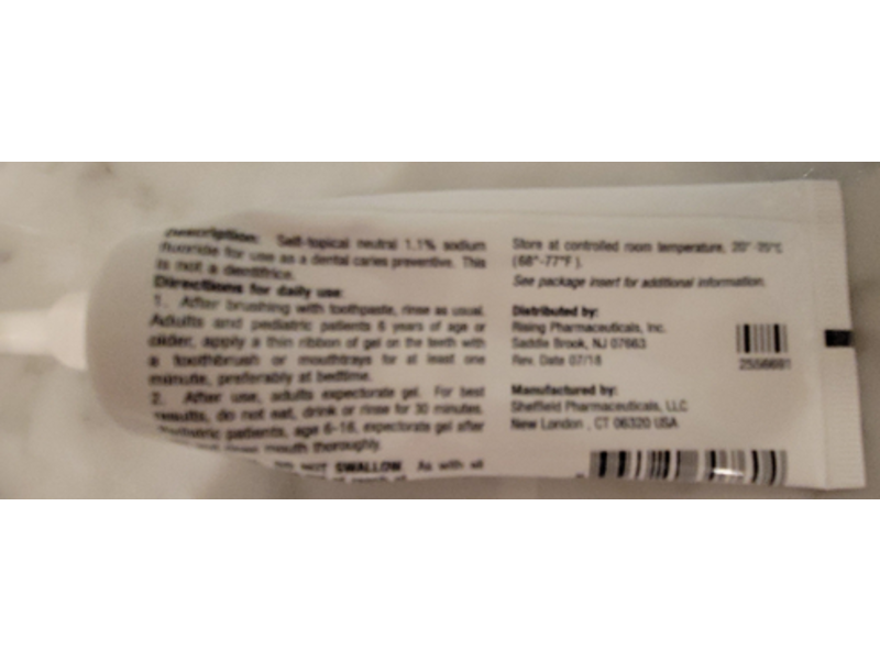 DentaGel 1.1% (1.1% Sodium Fluoride Prescription Gel), 2 oz/56 g Fresh Mint, Rising Pharmaceuticals (RX)