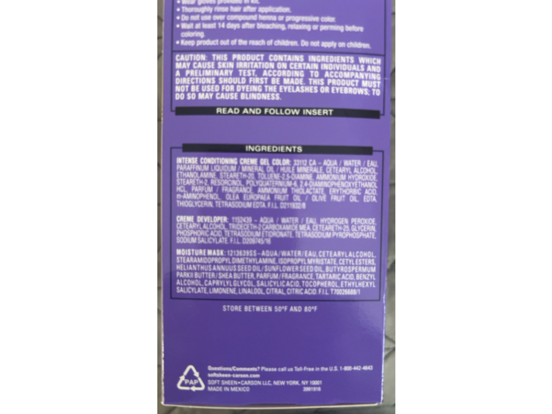 Dark & Lovely Go Intense Ultra Vibrant Permanent Hair Color, Super Black, 1 Application