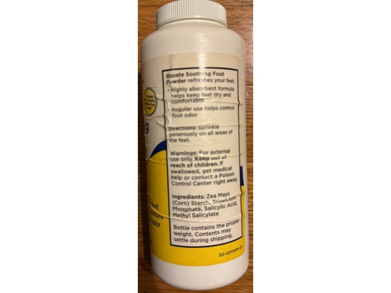 Equate Soothing Foot Powder, 7 oz/198 g