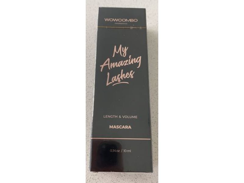 Wowo Combo Cosmetics My Amazing Lashes Mascara, Rich Black, 0.34 oz/10 mL