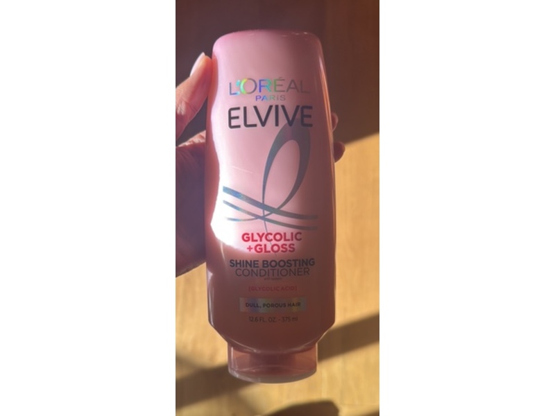 L'Oreal Paris Elvive Shine Boosting Conditioner, Glycolic + Gloss, 12.6 fl oz/375 mL