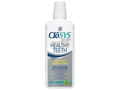 CloSYS Healthy Teeth Mouth Rinse, Gentle Mint, 32 fl oz/946 mL