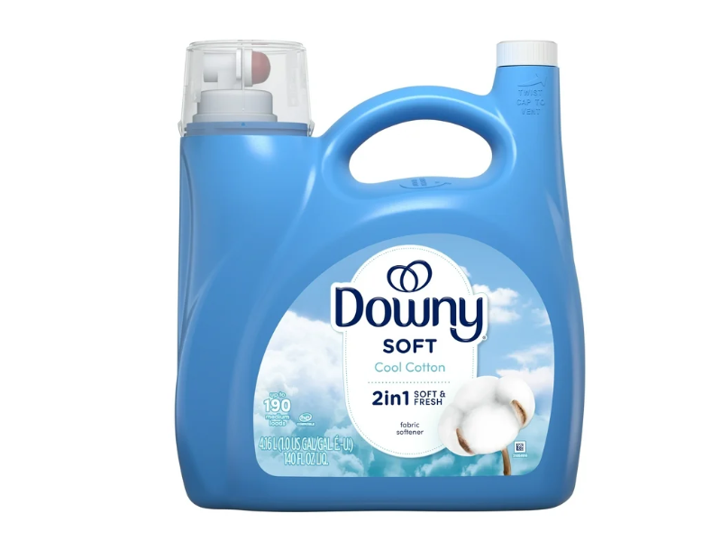 Downy 2 In 1 Soft & Fresh Fabric Softener, Cool Cotton, 190 Loads, 140 fl oz/4.16 L