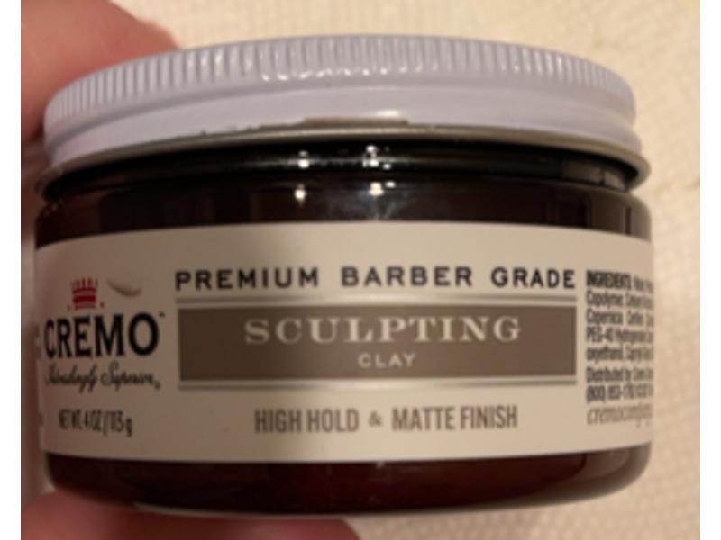 Cremo Premium Barber Grade Hair Styling Sculpting Clay, 0.4 fl oz/113 g