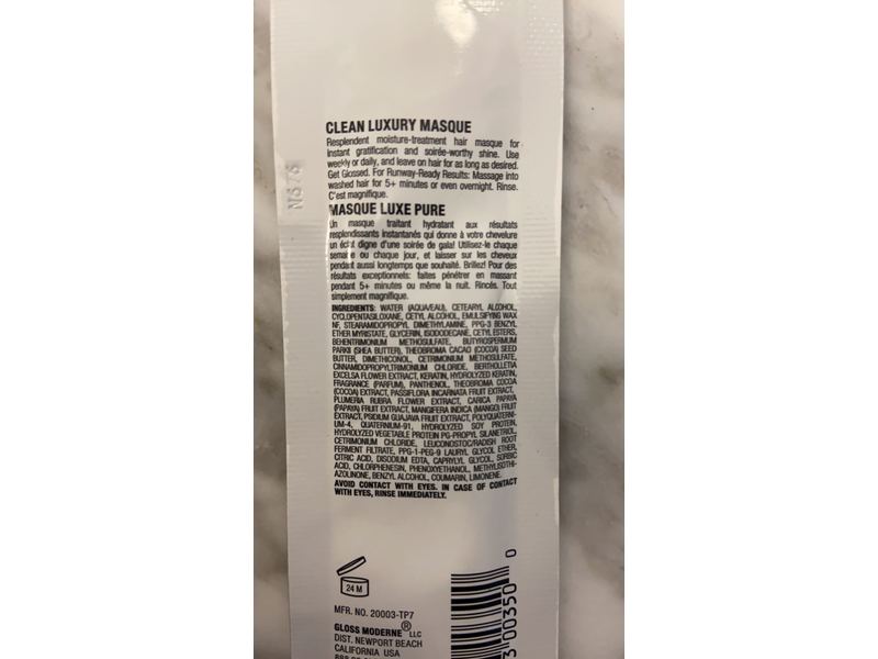 Gloss Moderne Clean Luxury Masque, 0.23 fl oz/7 mL