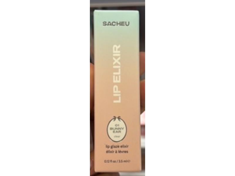 Sacheu Lip Elixir Lip Glaze Elixir, 01 Bunny Ear, 0.12 fl oz/3.5 mL