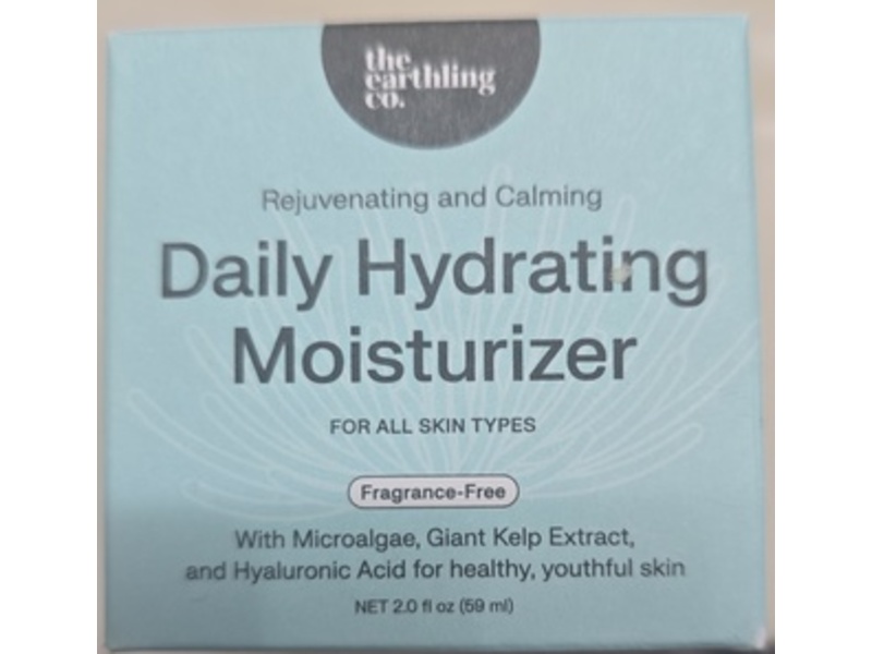 The Earthling Co. Daily Hydrating Moisturizer, Microalgae, Giant Kelp Extract & Hyaluronic Acid, 2.0 fl 0z/59 mL