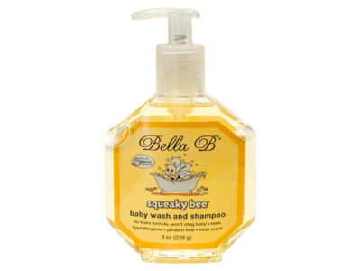Bella B Squeaky Bee Baby Wash & Shampoo, Fresh Scent, 8 oz/226 g