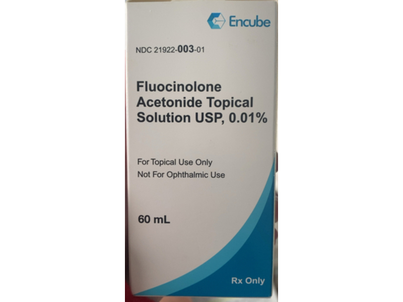 Fluocinolone Acetonide Topical Solution, 0.01%, 60 mL, Encube, (Rx)
