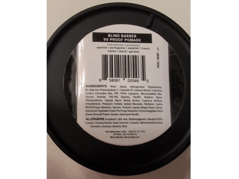 Blind Barber 90 Proof Pomade, Tonka Bean, 2.5 oz/70 g