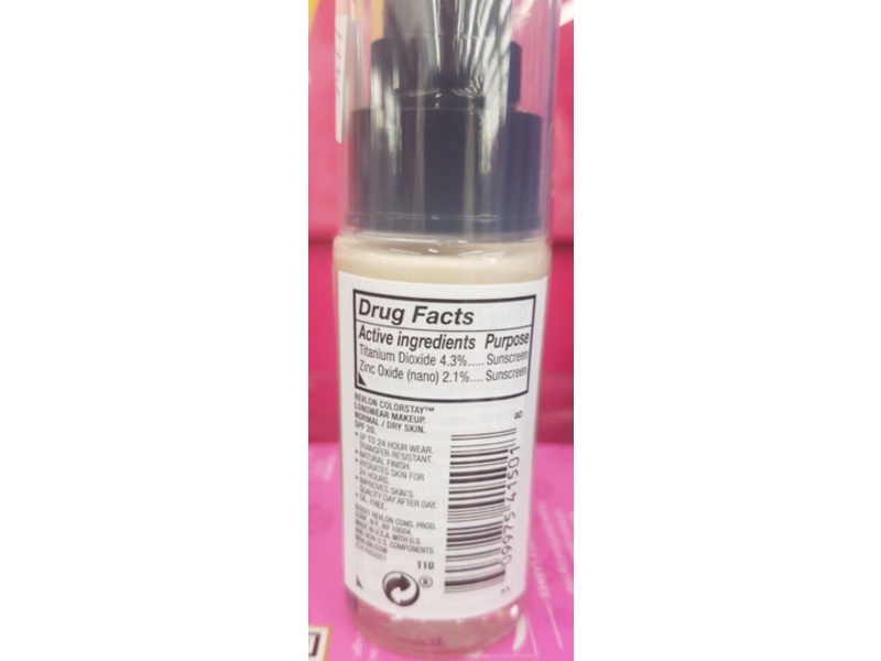 Revlon Colorstay Sunscreen Foundation, 110 Hyaluronic Acid, 1.0 fl oz/30 mL