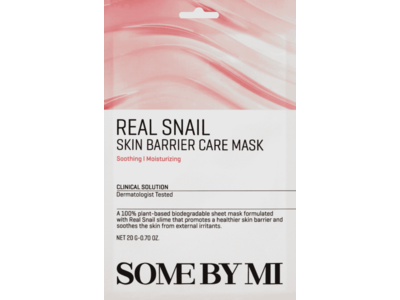 Some By Mi Real Snail Skin Barrier Care Mask, 0.70 oz/20 g