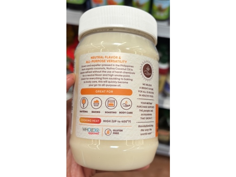 Nutiva Organic Coconut Oil, 15 fl oz/444 mL