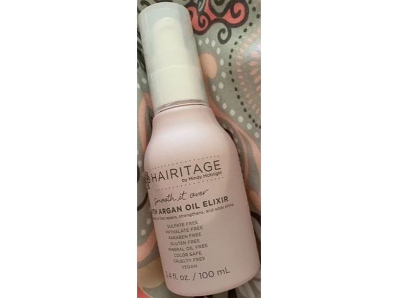 Hairitage By Mindy Mckinght Smooth It Over, Argan Oil, 3.4 fl oz/100 mL