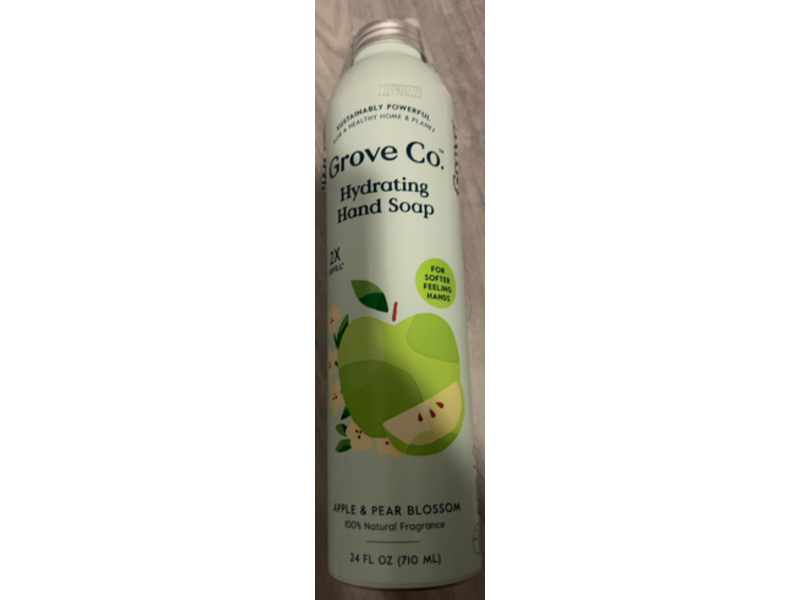 Grove Co. Hydrating Hand Soap, Apple & Pear Blossom, 24 fl oz/710 mL