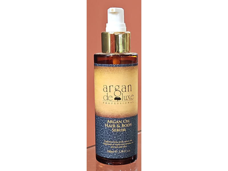 Argan De Luxe Hair & Body Serum, Argan Oil, 3.38 fl oz/100 mL