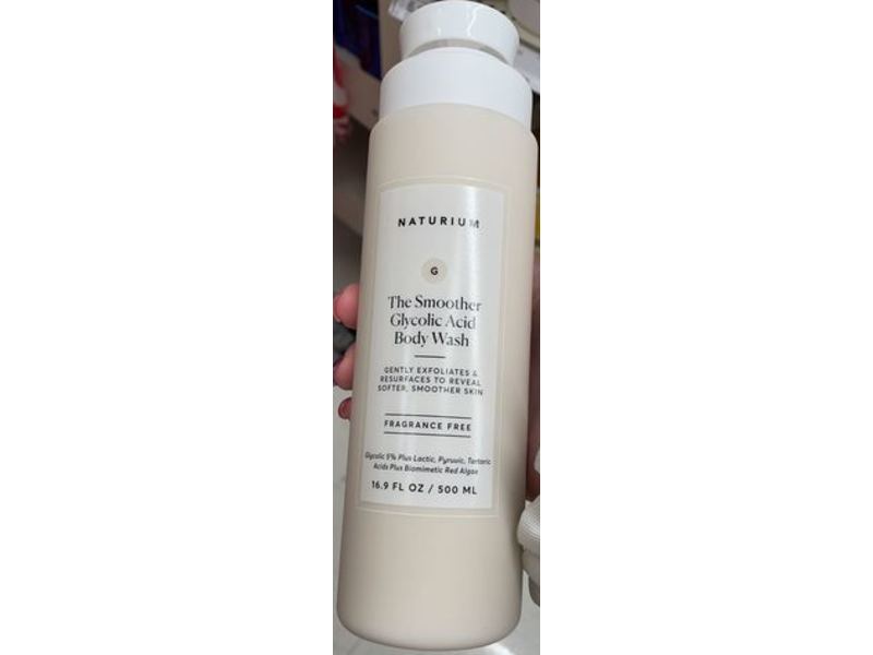 Naturium The Smoother Glycolic Acid Body Wash, 16.9 fl oz/500 mL