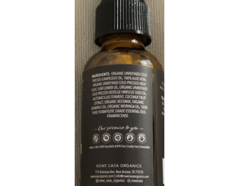 Rowe Casa Organics Face Cream, Frankincense, 1 fl oz/30 mL