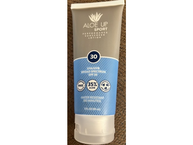 Aloe Up Sport Performance Sunscreen Lotion, SPF 30, 3 fl oz/89 mL