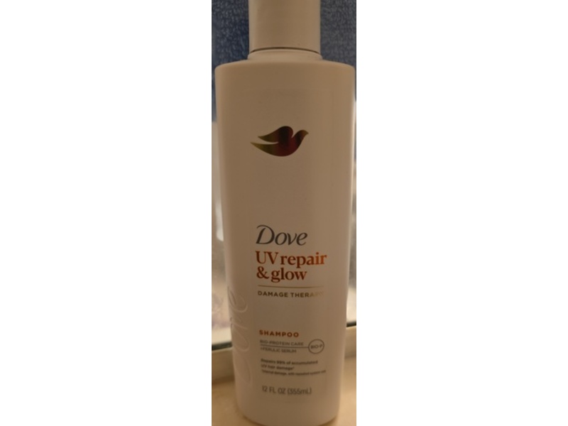 Dove UV Repair & Glow Damage Therapy Shampoo, 12 fl oz/355 mL