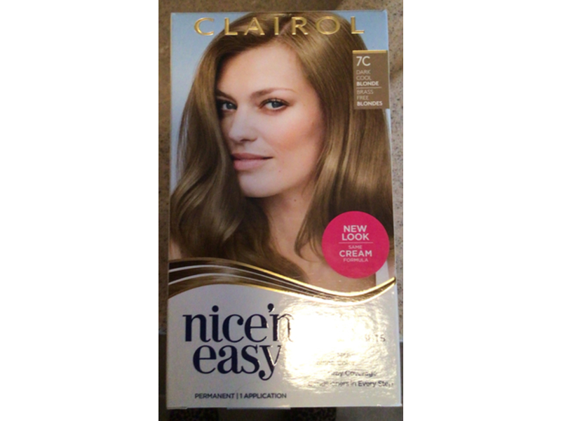 Clairol Nice'n Easy Permanent Hair Dye, 7C Dark Cool Blonde,