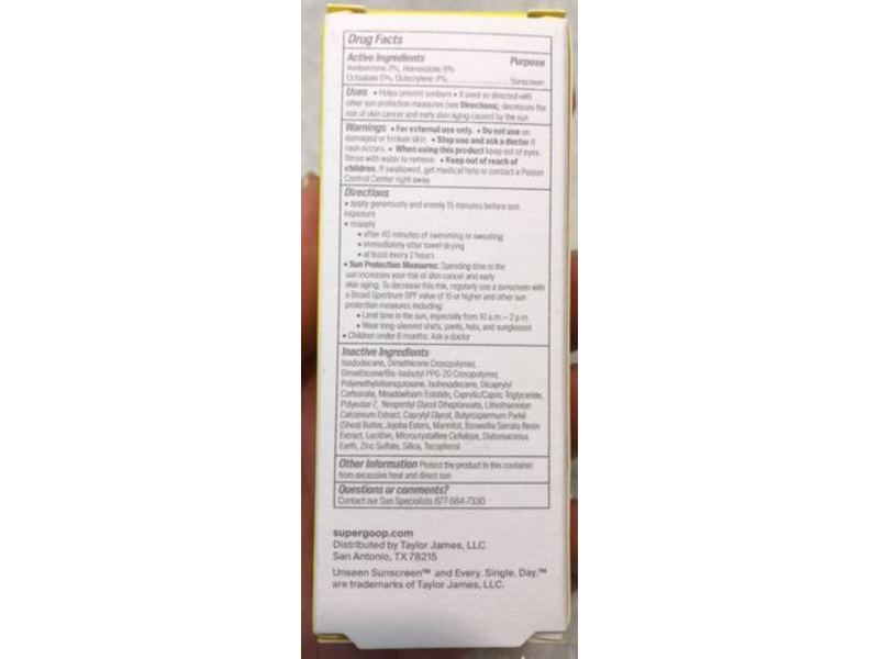 Supergoop! Unseen Sunscreen, SPF 40 PA+++, 0.68 fl oz (20 mL)