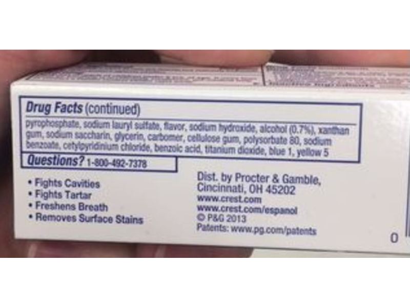 Crest Complete Multi-Benefit Fluoride Toothpaste, Whitening + Scope, Minty Fresh, 0.85 oz/24 g, Pack Of 3