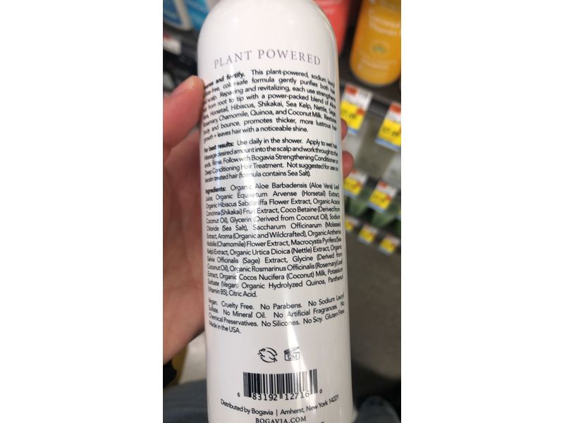 Bogavia Strengthening Shampoo, Pure+Fresh, 12 fl oz/355 mL