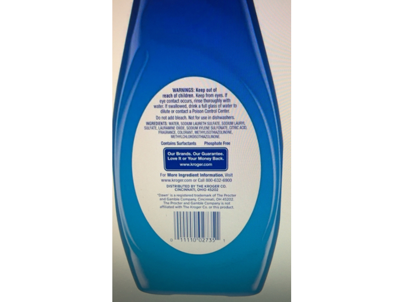Kroger Grease Cleaning Dish Soap, Clear, 28 fl oz/828 mL