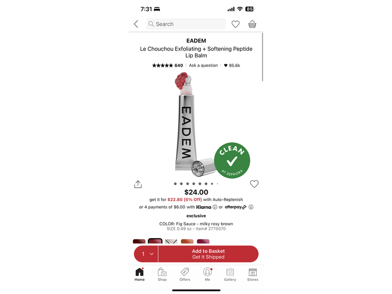 Eadem Lip Balm, Fig Sauce, 0.49 oz