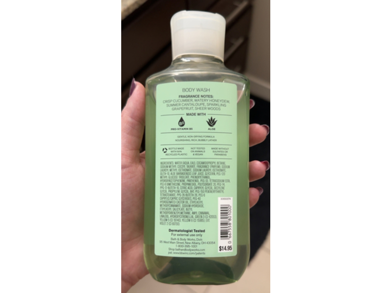 Bath & Body Works Body Wash, Cucumber Melon, 10 fl oz/295 mL