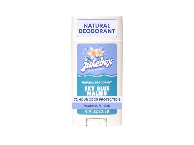 Jukebox By Dr.Squatch Natural Deodorant, Sky Blue Malibu, 2.65 oz/75 g