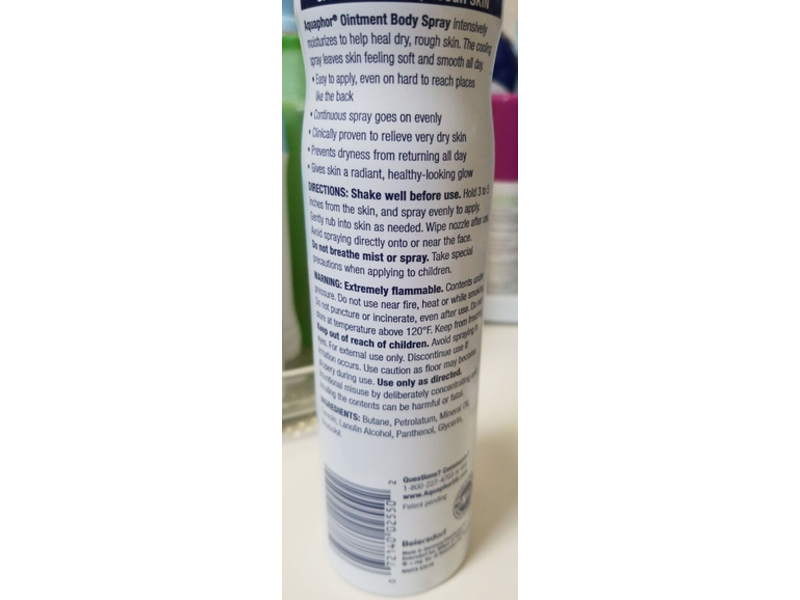 Aquaphor Advanced Therapy Ointment Body Spray, 6.2 oz/175 g